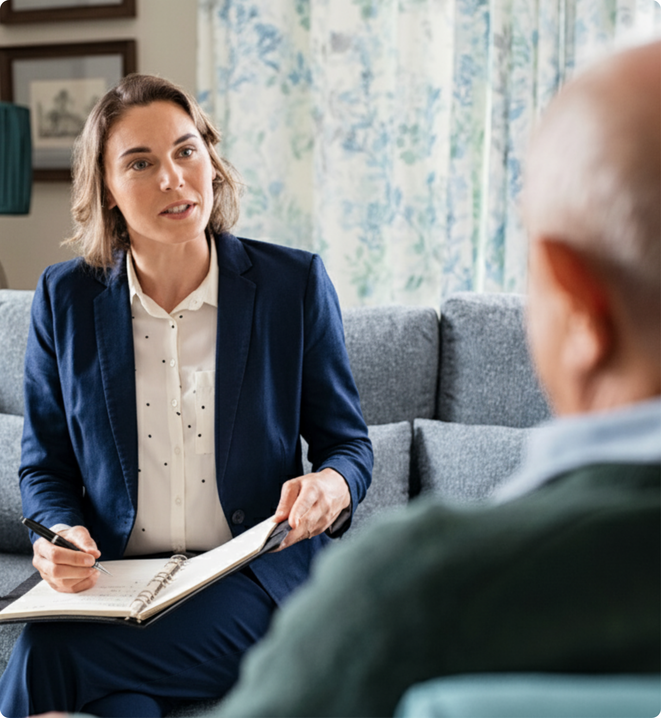 Client and clinician during assessment