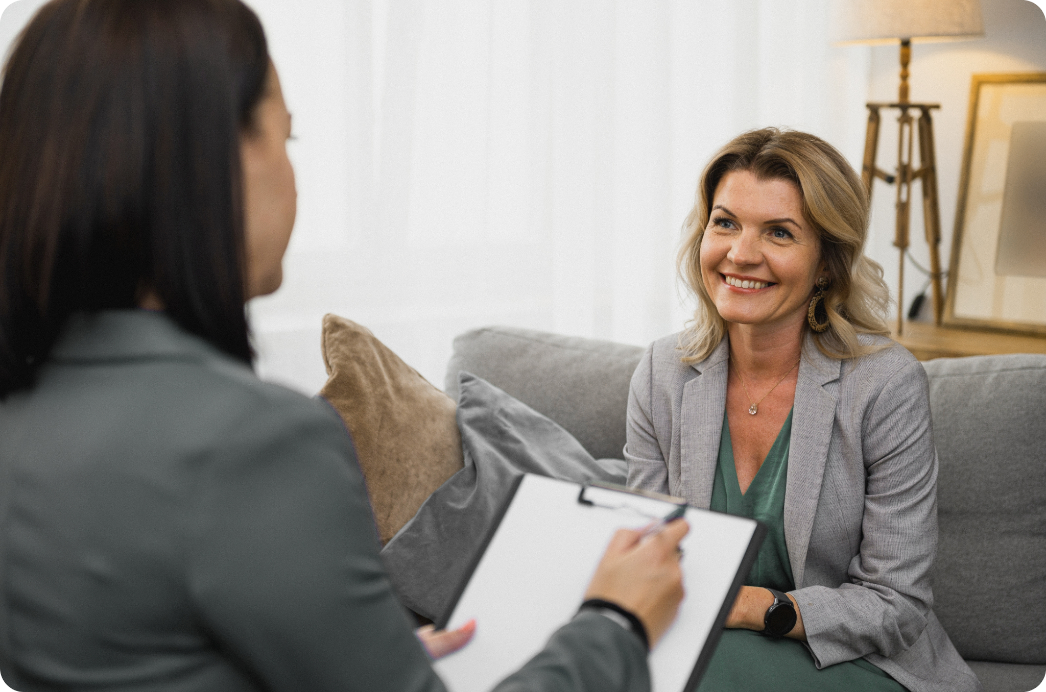 Psychiatric provider writing a treatment plan
